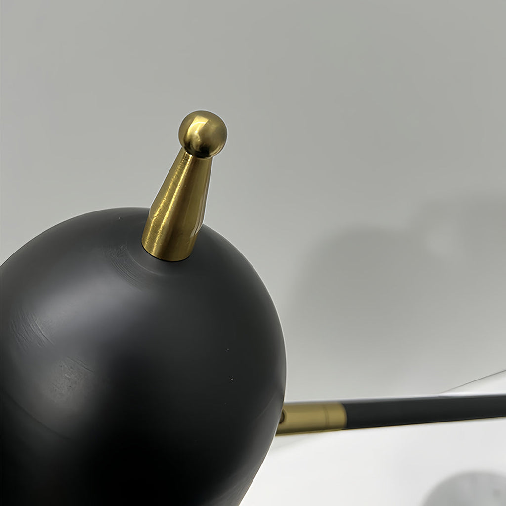 Black Modern Marble Desk Lamp - Minimalist Elegant Office Reading Light