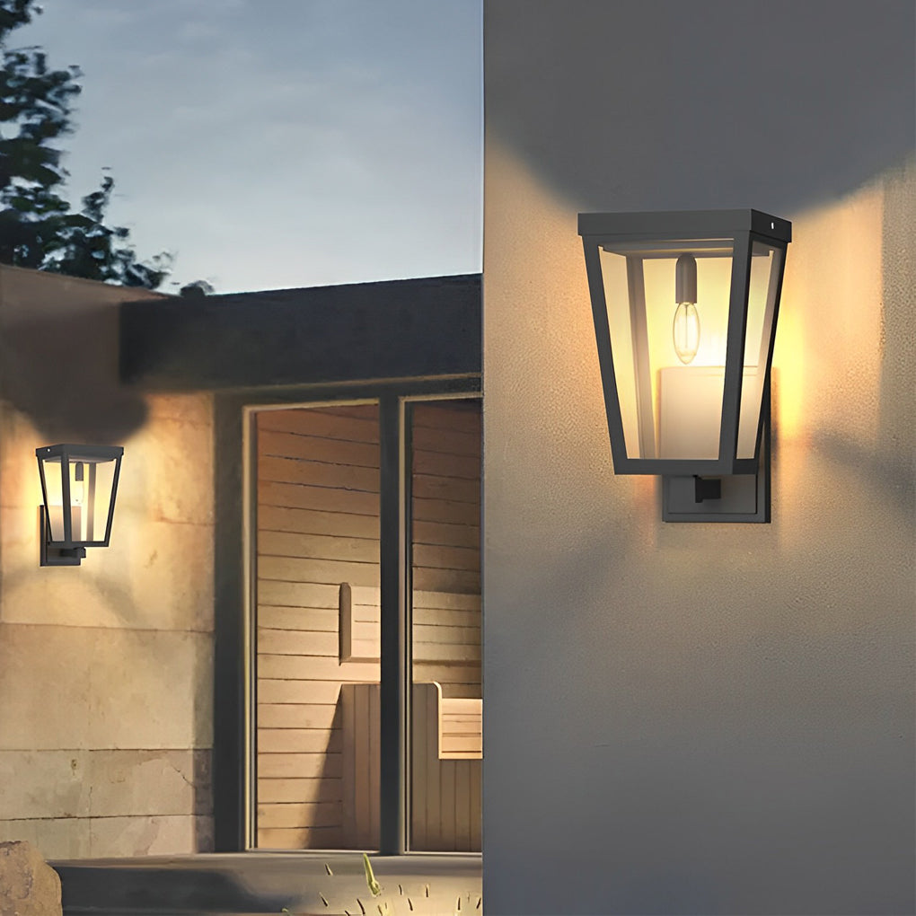 Outdoor Waterproof LED Wall Light - Dual-Power Rectangle Design