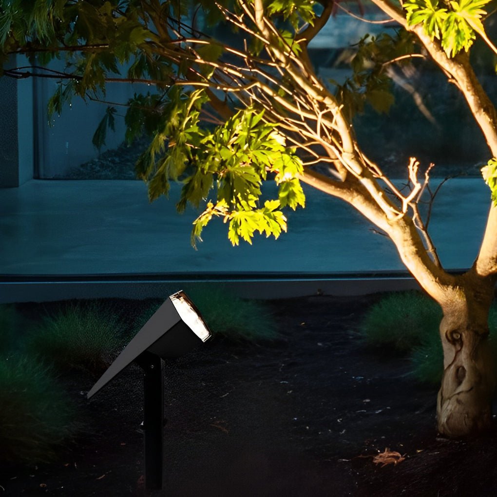 Adjustable Angle Solar Spotlight - Flood Spike Light for Outdoor Illumination