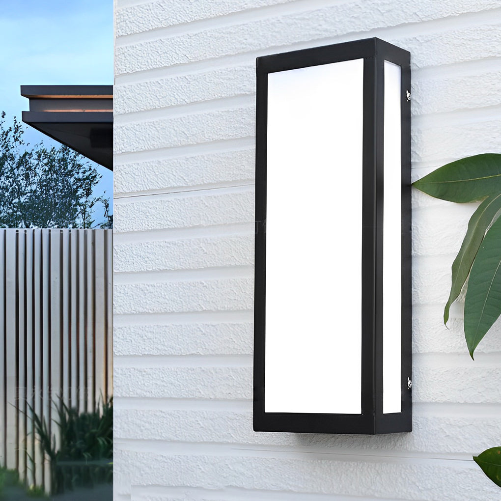 Modern Waterproof LED Outdoor Wall Light - Rectangle Design