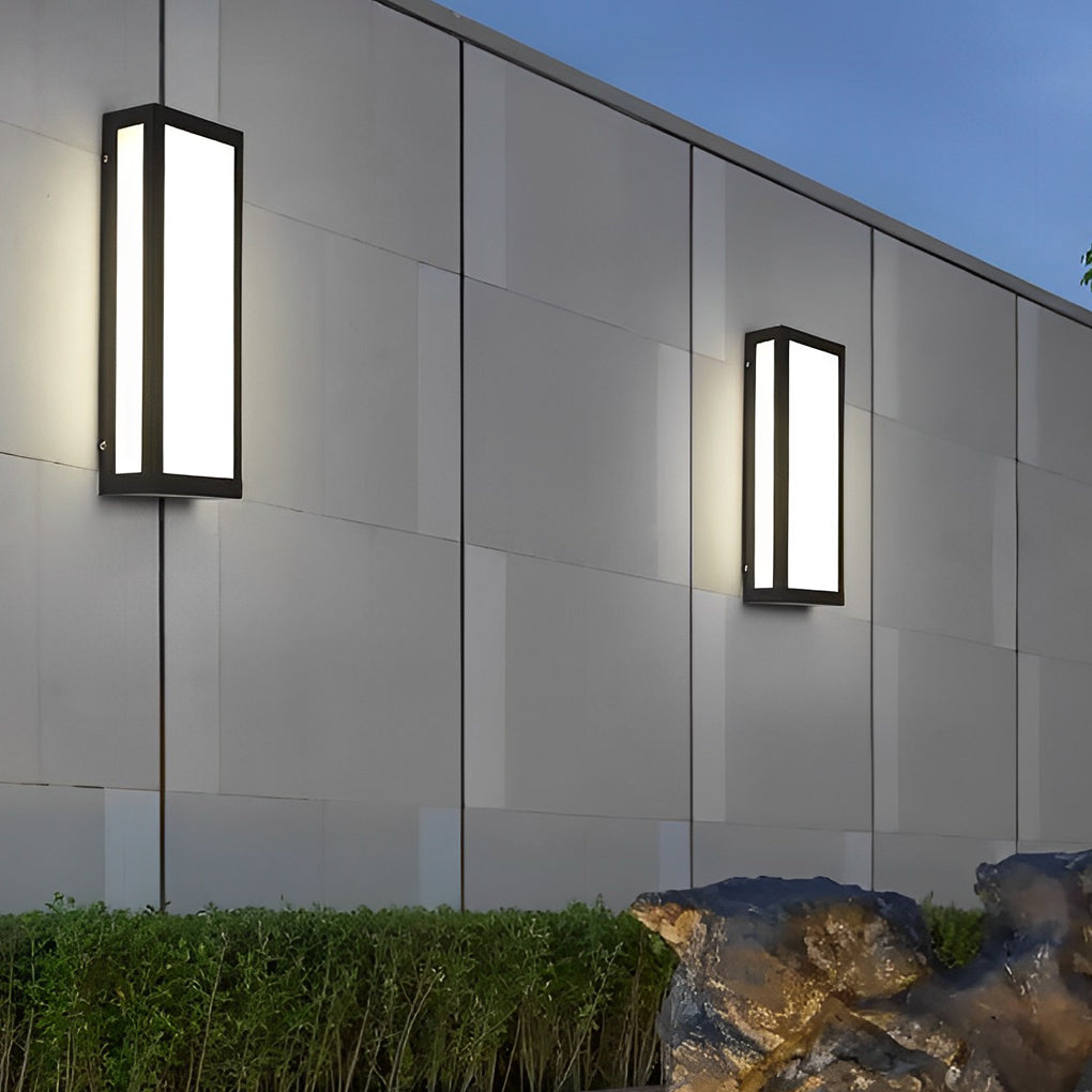 Modern Waterproof LED Outdoor Wall Light - Rectangle Design