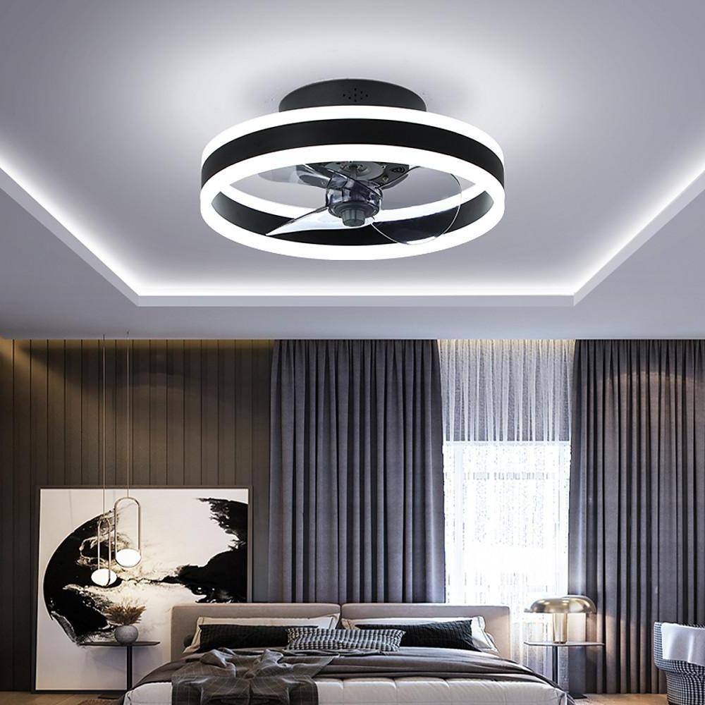 Gold Ceiling Fan with Dimmable LED Light - Modern Design, Energy Efficient, Home Decor