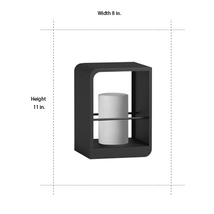 Black Lantern Outdoor Waterproof Rectangular Frame Light