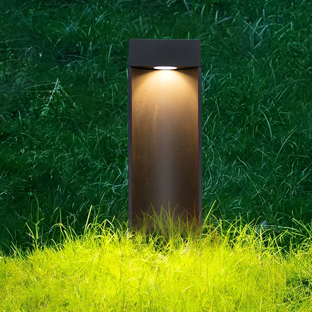 Modern Black Bollard LED Lights - Outdoor Lawn Lighting Solutions