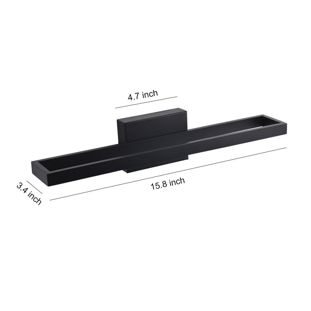 Black Vanity Bathroom Light Dimmable LED Modern Picture Wall Light Fixture Elegant Contemporary Sconce for Home Decor Lighting Adjustable Brightness for Makeup and Grooming Spaces Mounted Lighting for Bathroom and Dressing Rooms