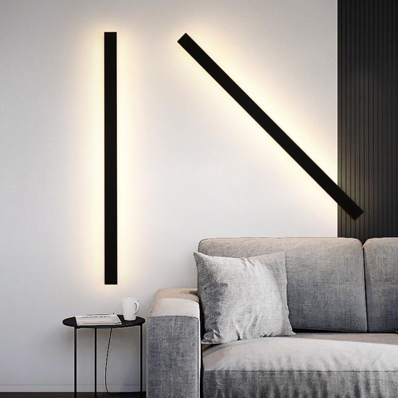 Black Waterproof LED Wall Sconce - Modern Outdoor Light Fixture