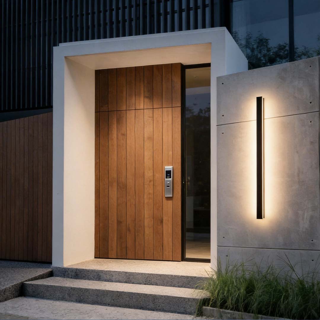 Black Waterproof Metal LED Wall Sconce Modern Outdoor Light