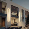 Black Waterproof LED Wall Sconce - Modern Outdoor Light Fixture