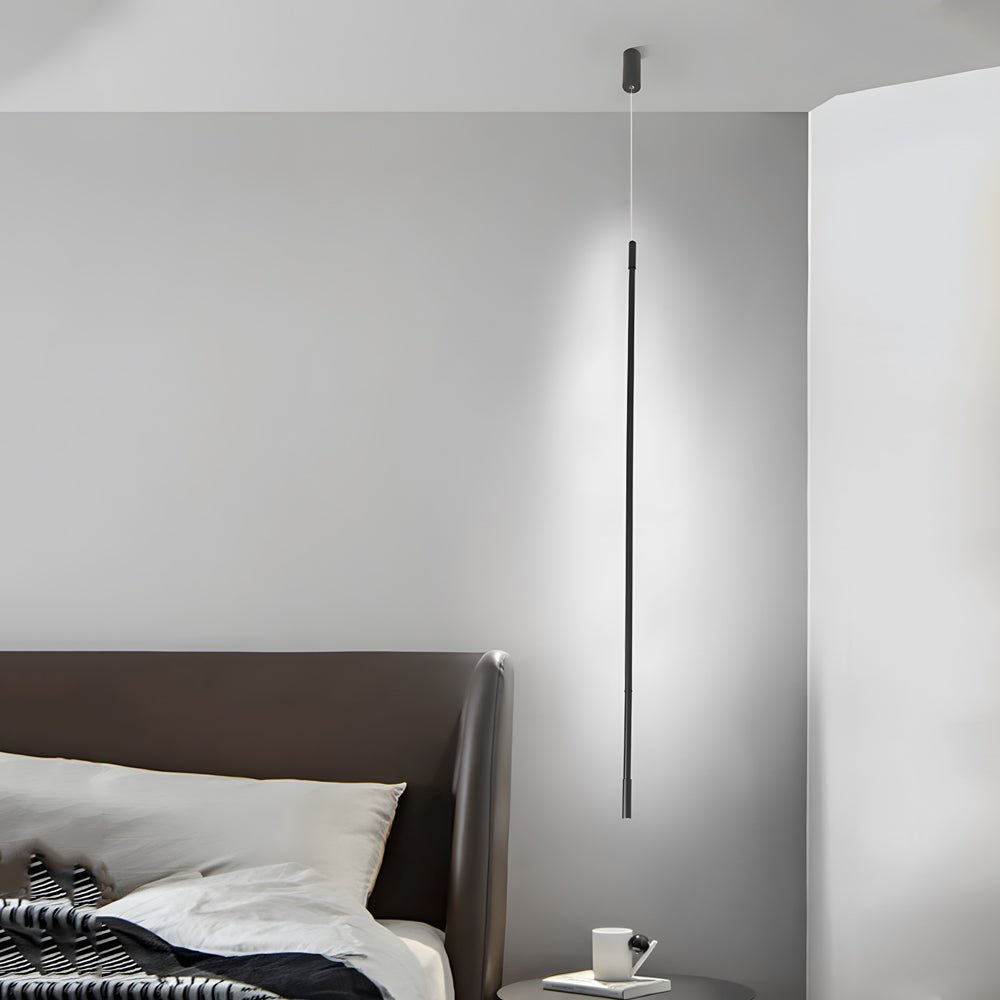 Black Vertical Linear LED Pendant Light