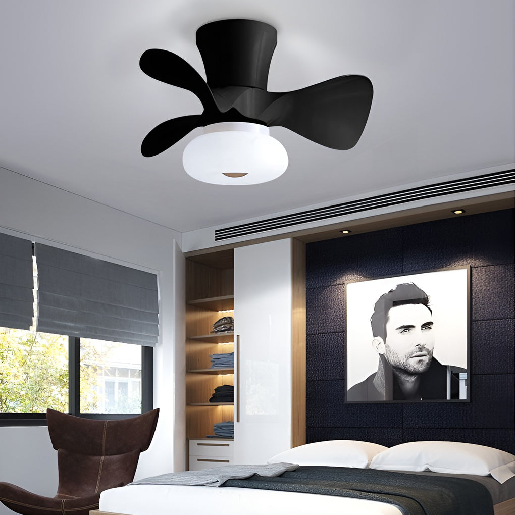 Macaron Ceiling Fan with LED Light - Modern Home Decor, Stylish Ceiling Fan, Energy-Efficient Lighting, Ceiling Fan for Living Room