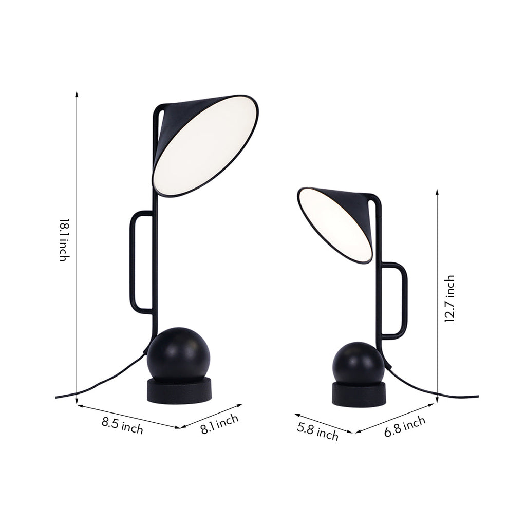 Black Metal Industrial LED Desk Lamp - Modern Study Lighting