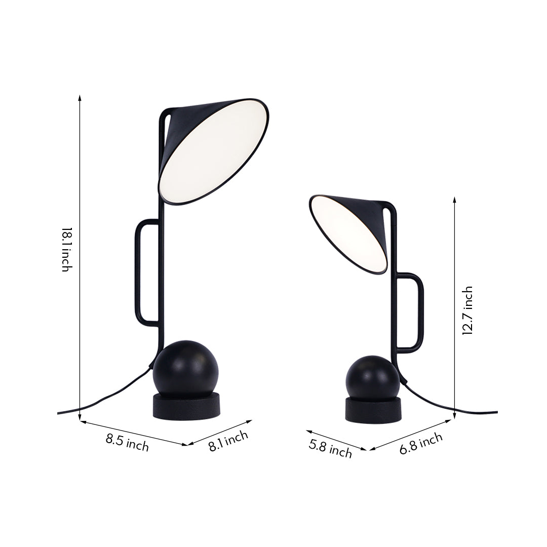 Black Metal Industrial LED Desk Lamp - Modern Study Lighting