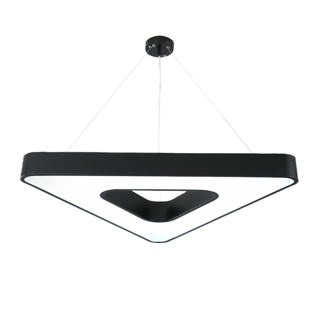 Black Modern Triangular LED Chandelier - Creative Ceiling Light