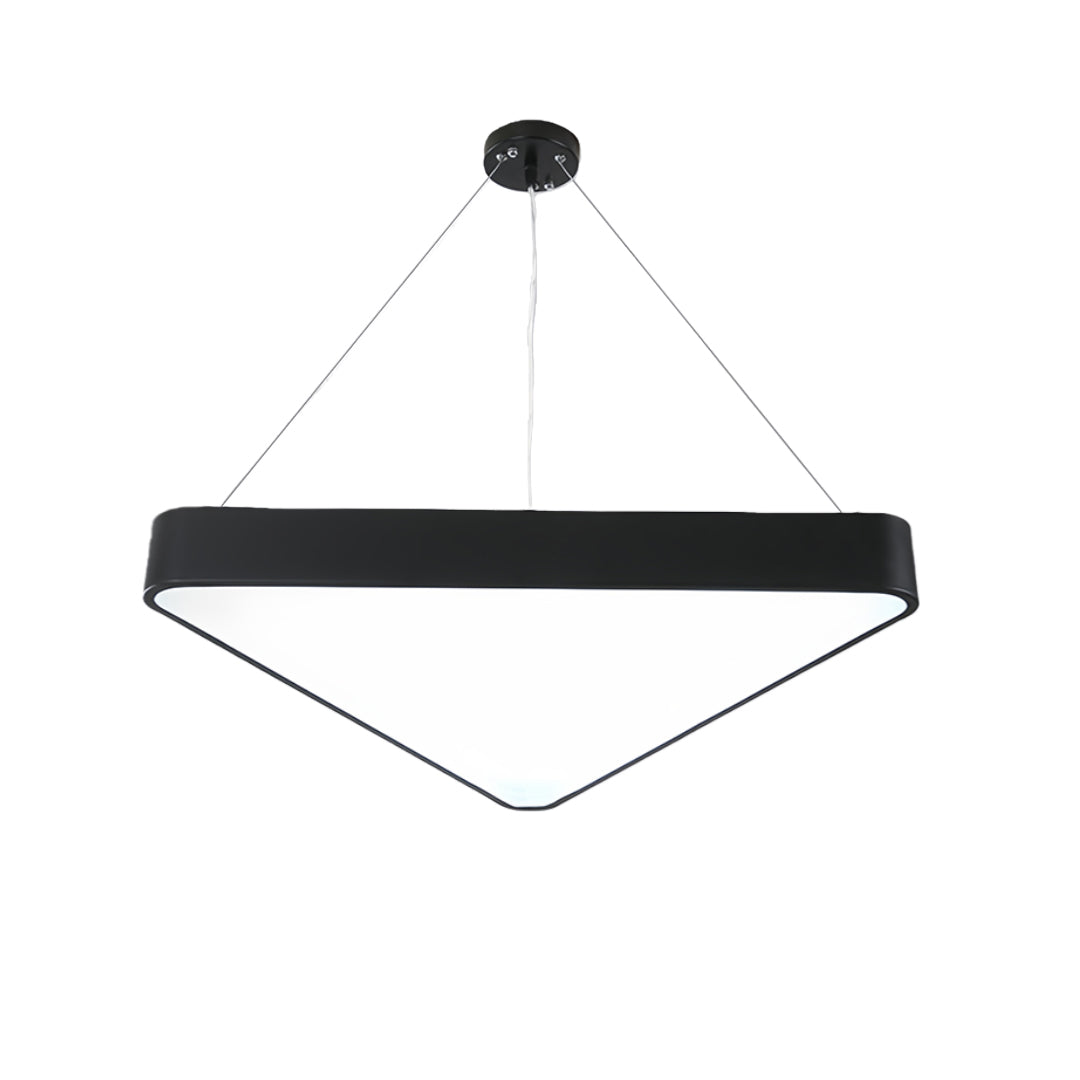 Black Modern Triangular LED Chandelier - Creative Ceiling Light