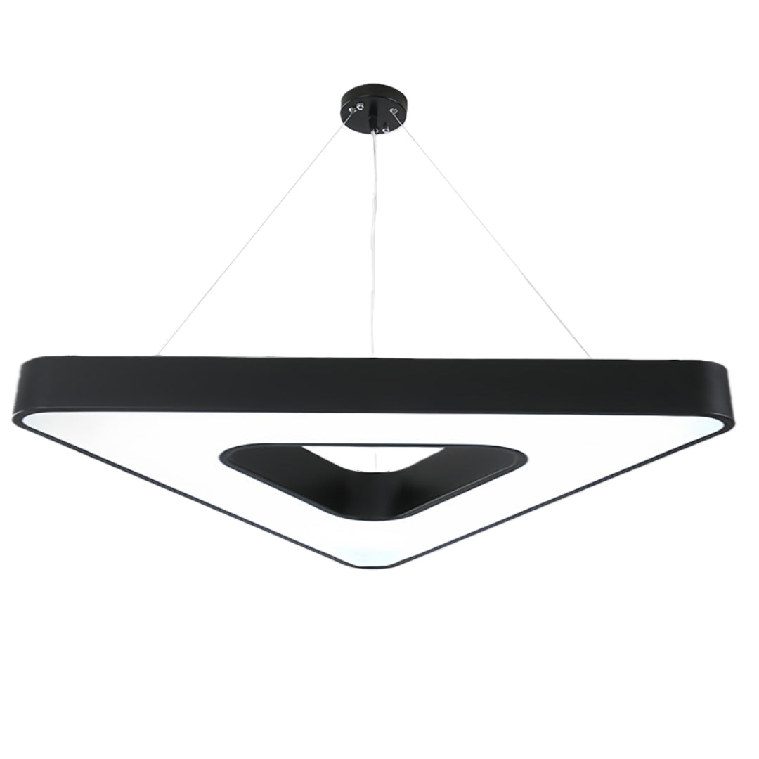 Black Modern Triangular LED Chandelier - Creative Ceiling Light