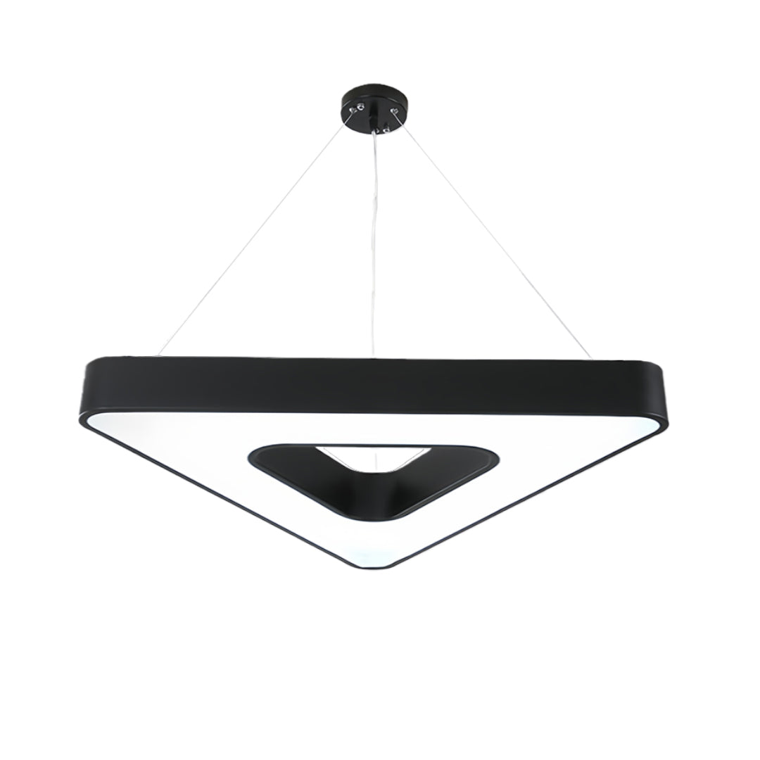 Black Modern Triangular LED Chandelier - Creative Ceiling Light