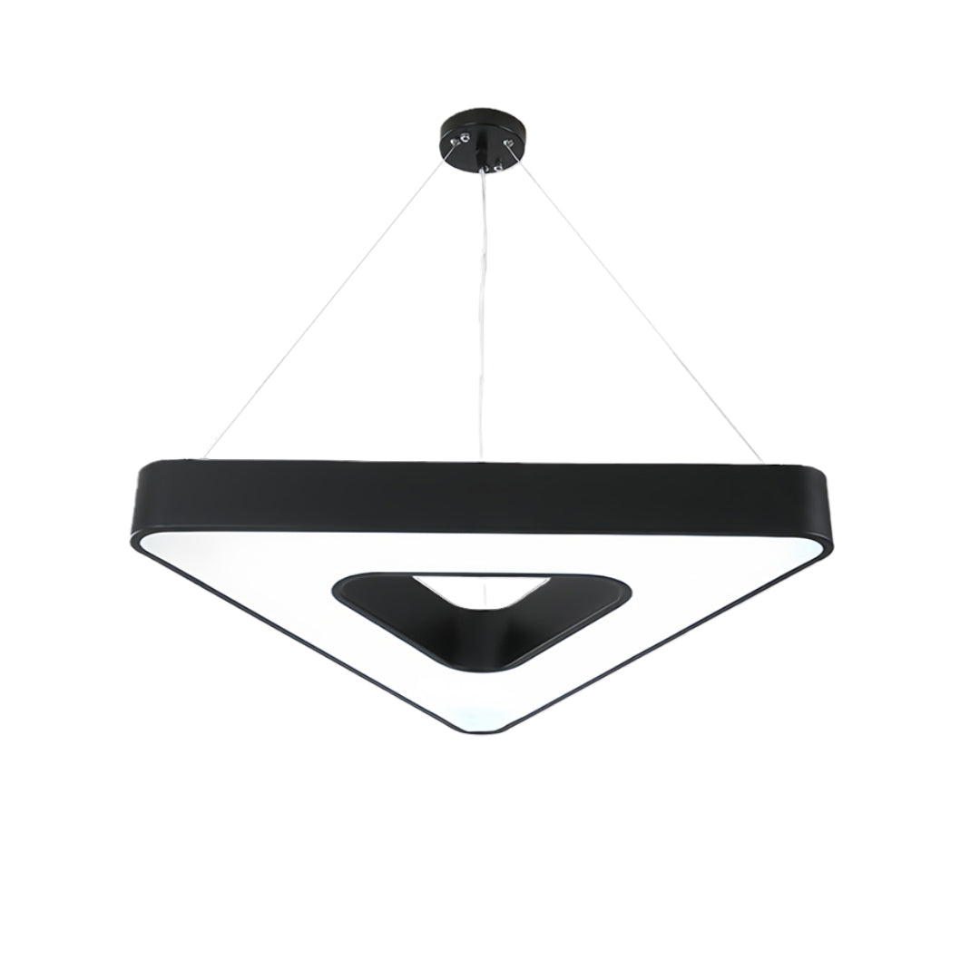 Black Modern Triangular LED Chandelier - Creative Ceiling Light