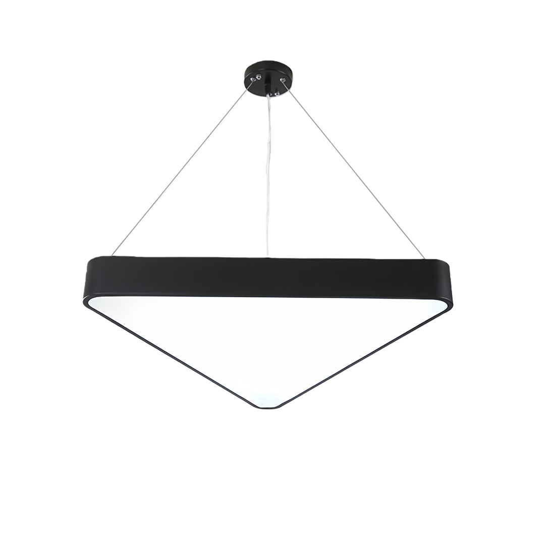 Black Modern Triangular LED Chandelier - Creative Ceiling Light
