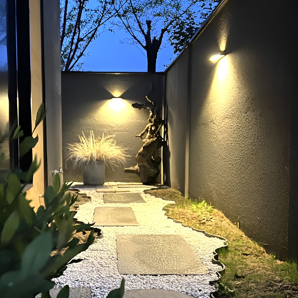 Black Motion Sensor Outdoor Wall Light - Waterproof LED Solar Light