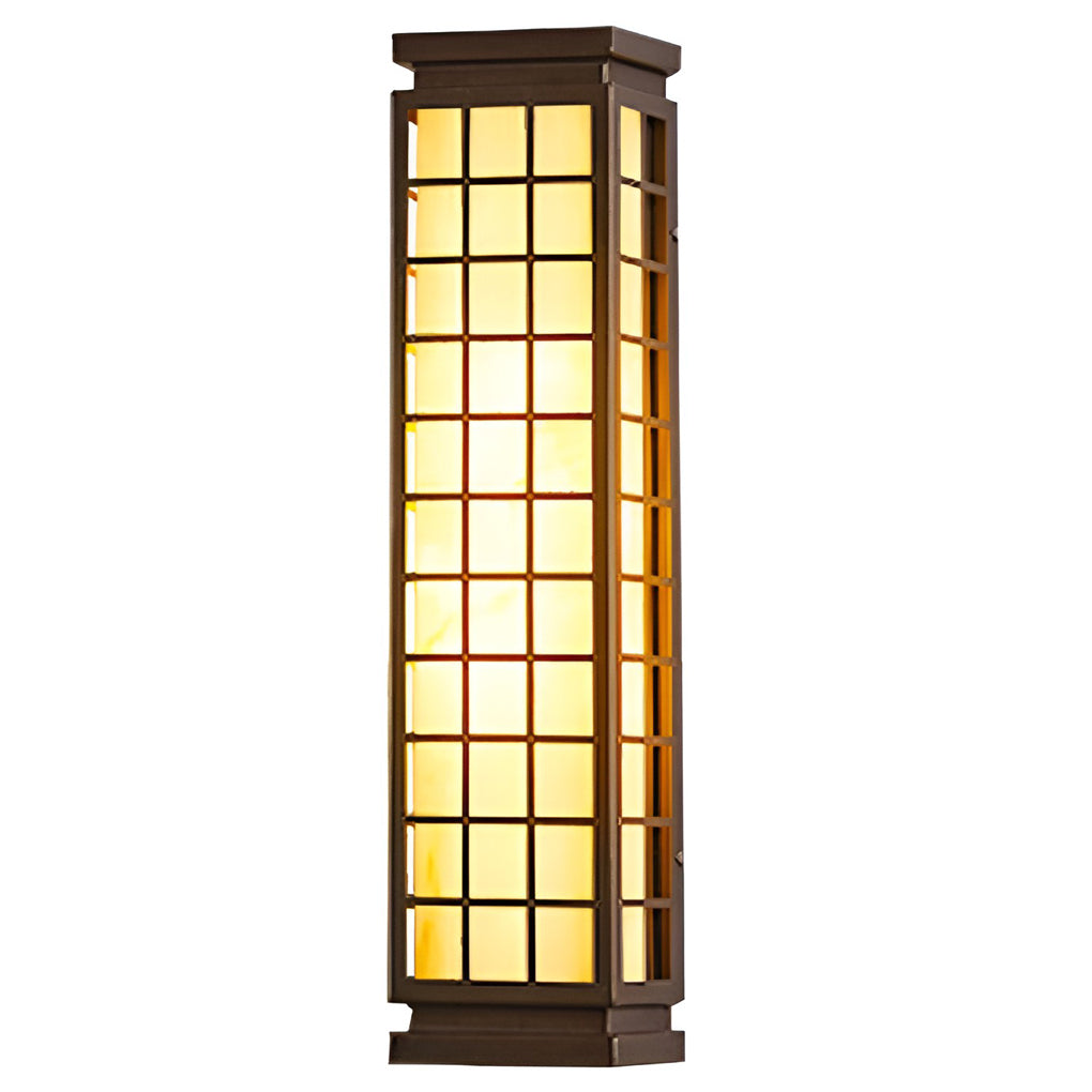 Black Outdoor Sconce Light - Classic Rectangle T5 Waterproof Fixture