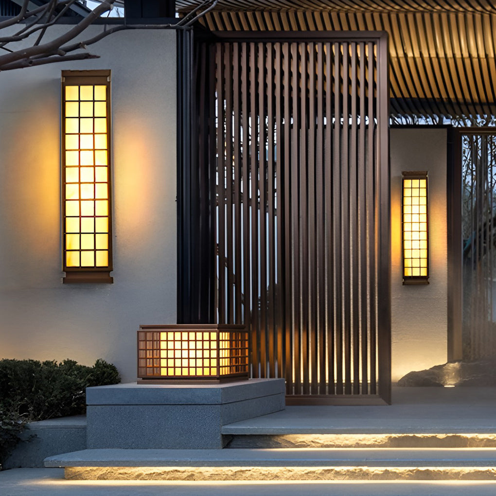 Black Outdoor Sconce Light - Classic Rectangle T5 Waterproof Fixture