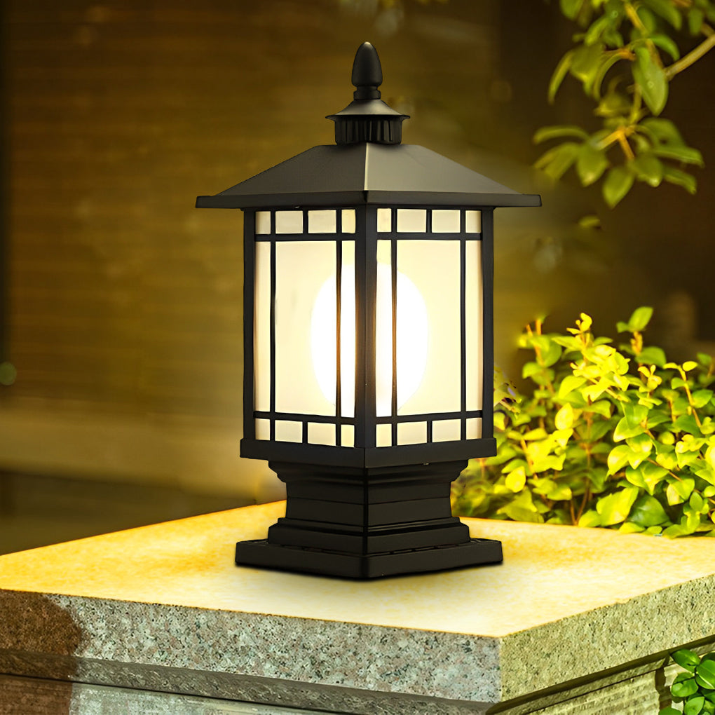 Modern Waterproof Street Light Pillar - Retro Outdoor Lighting Solution