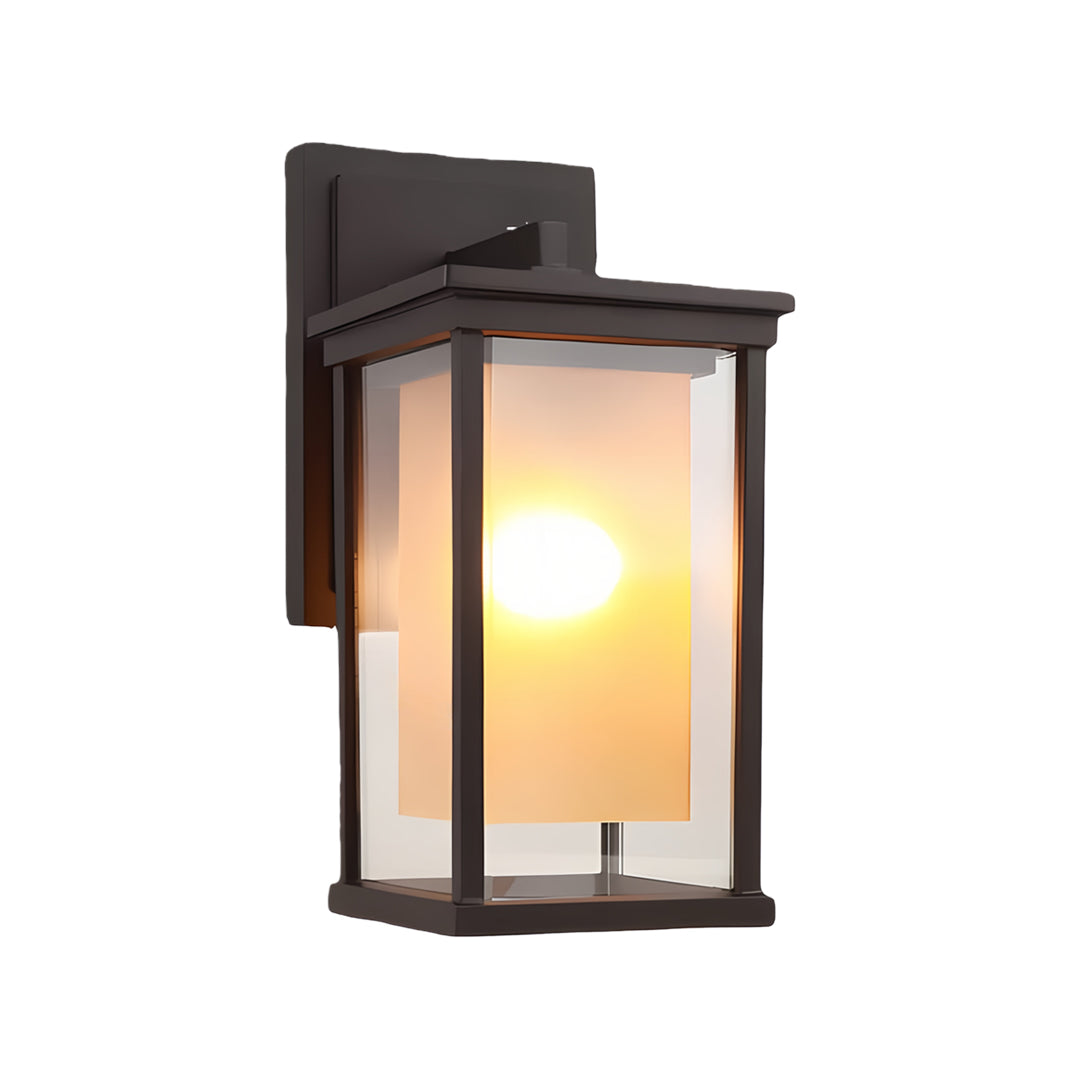 Outdoor Wall Mounted Black Square Aluminum Light Fixture