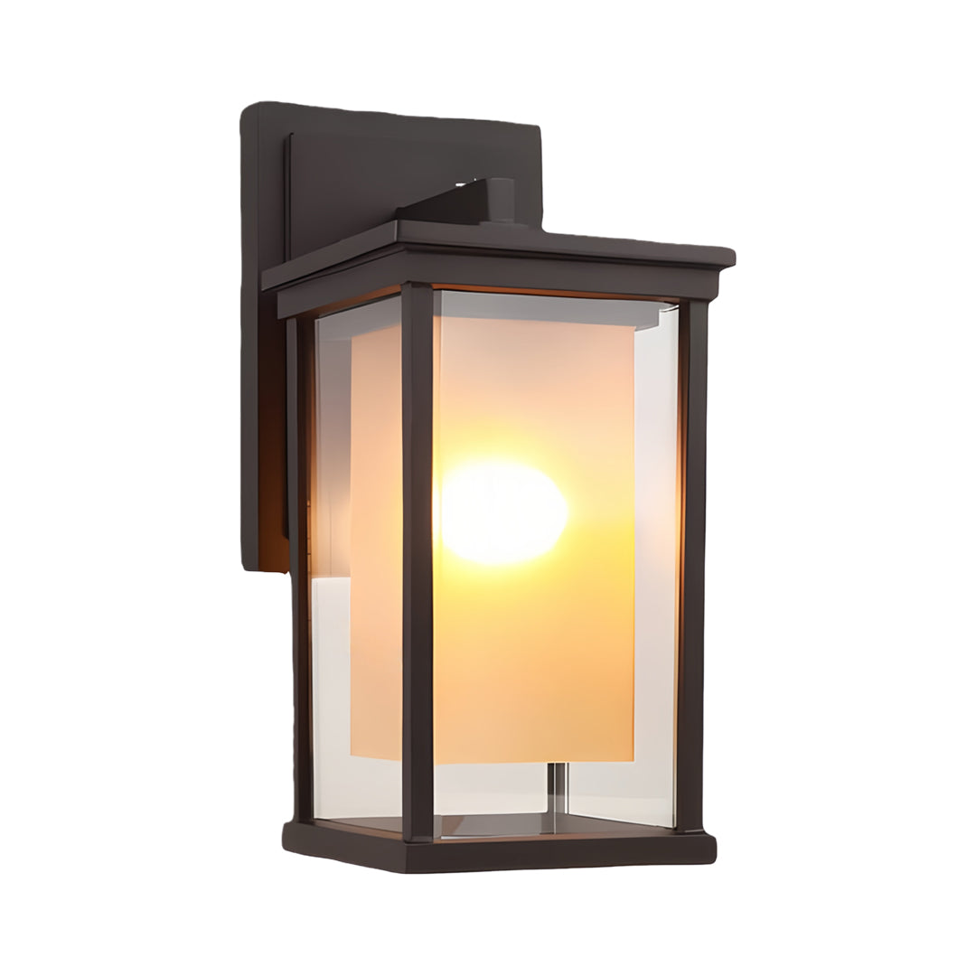 Outdoor Wall Mounted Black Square Aluminum Light Fixture