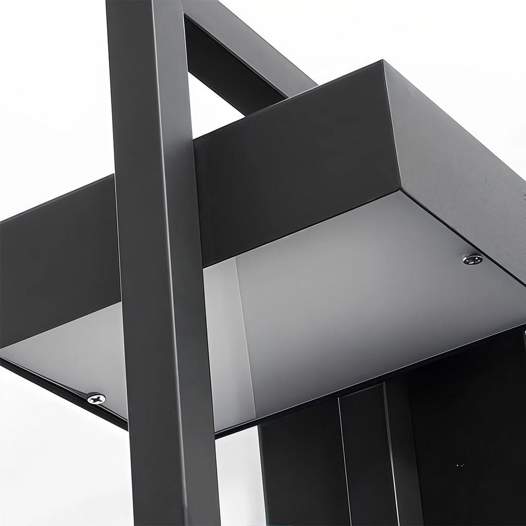 Black Outdoor Wall Sconce LED Modern Rectangular Light