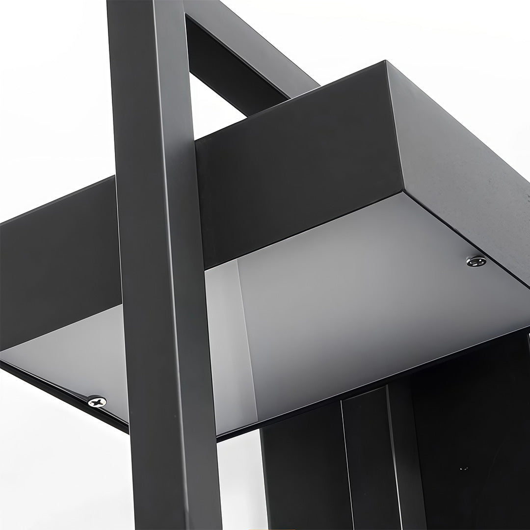 Black Outdoor Wall Sconce LED Modern Rectangular Light
