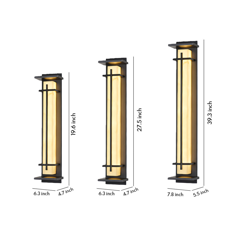 Black Outdoor Wall Light Waterproof Minimalist Design