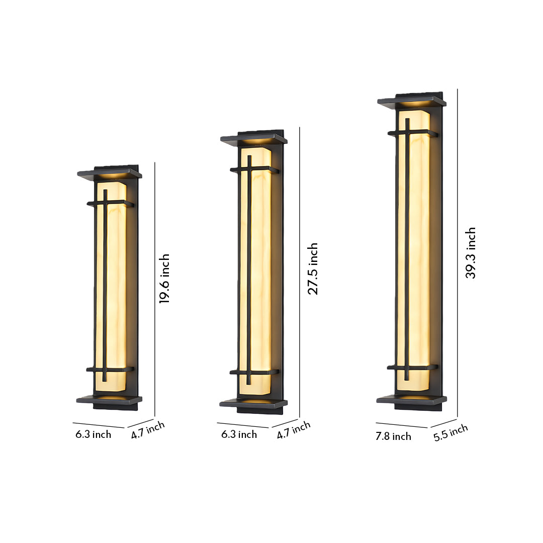 Black Outdoor Wall Light Waterproof Minimalist Design