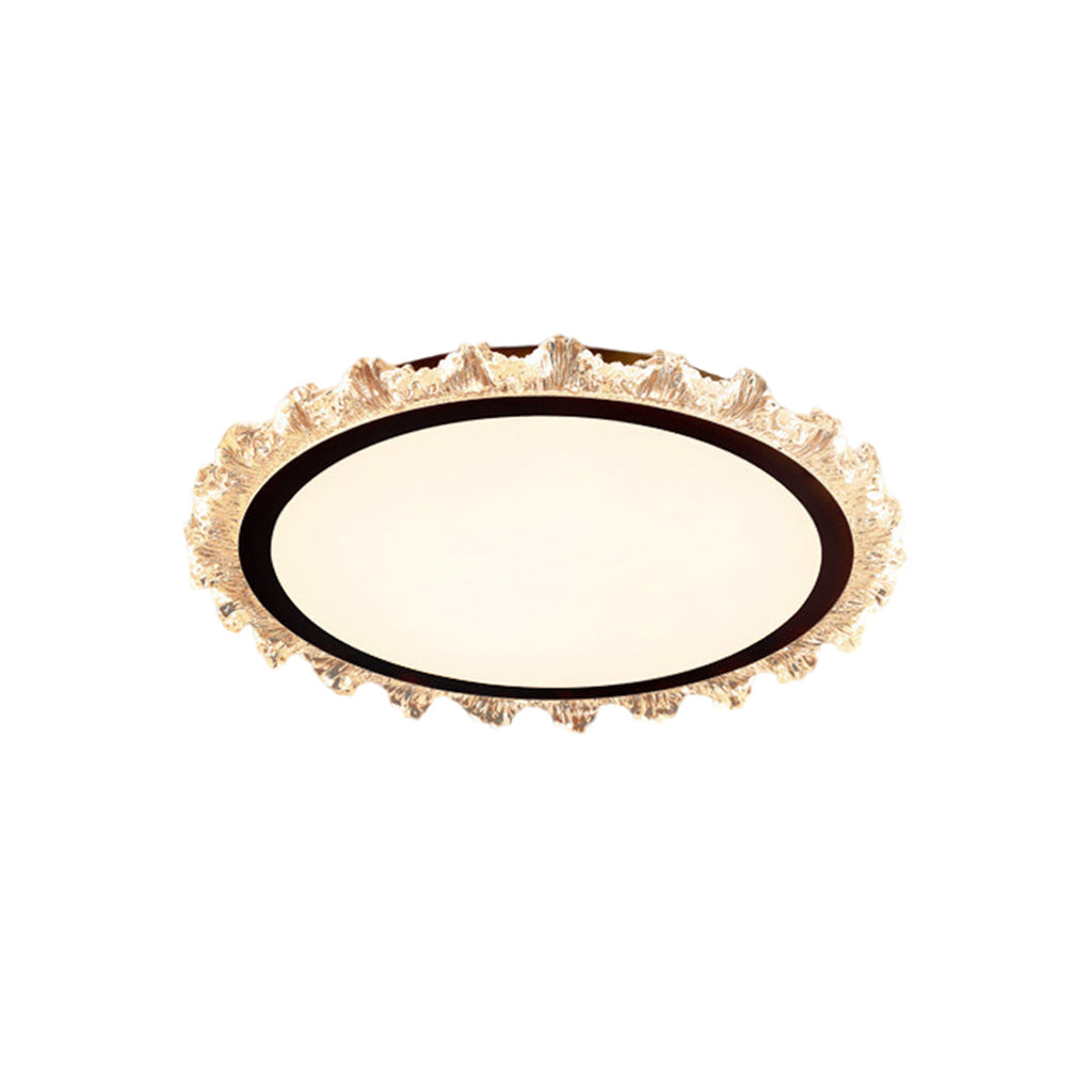 White Round LED Ceiling Light - Ultra-Thin Flush Mount, Full Spectrum Lighting