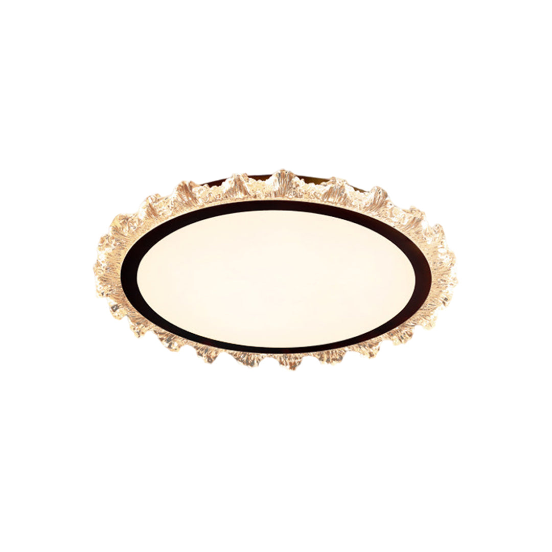 White Round LED Ceiling Light - Ultra-Thin Flush Mount, Full Spectrum Lighting
