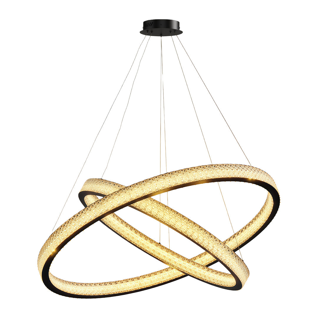 Circular Modern Copper Chandelier – Luxury Ceiling Light Fixture
