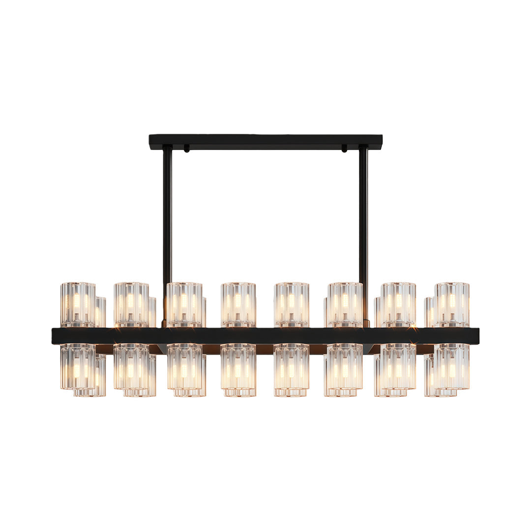 Luxury Crystal Chandelier - American Copper Ceiling Light