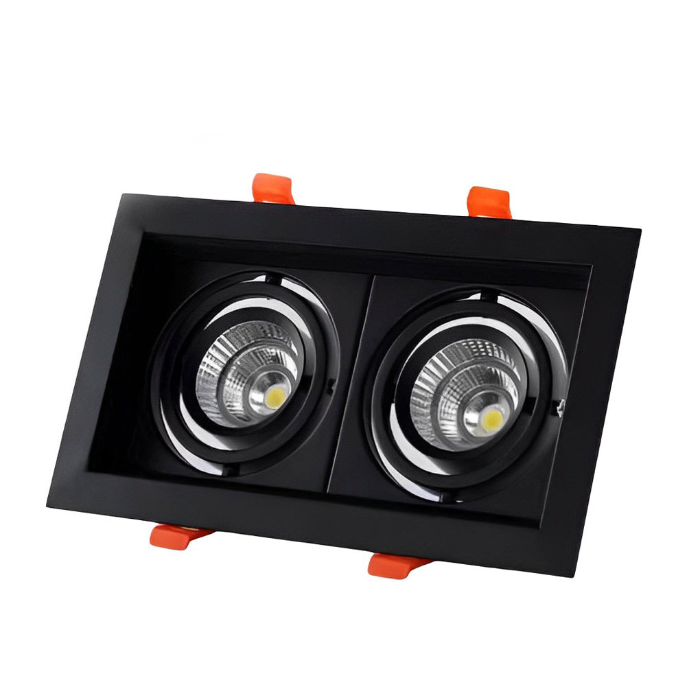 Ceiling Twin Light Adjustable Recessed Spotlight – Modern Rectangular Design