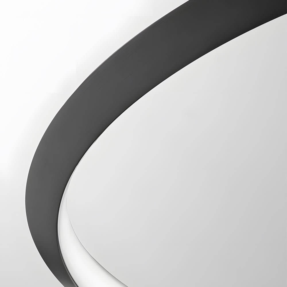 Black Ring LED Chandelier Pendant Light - Modern Ceiling Fixture for Home Decor