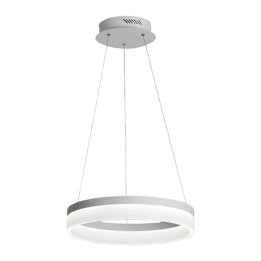 Black Ring Pendant Light - Modern Aluminum LED Ceiling Fixture