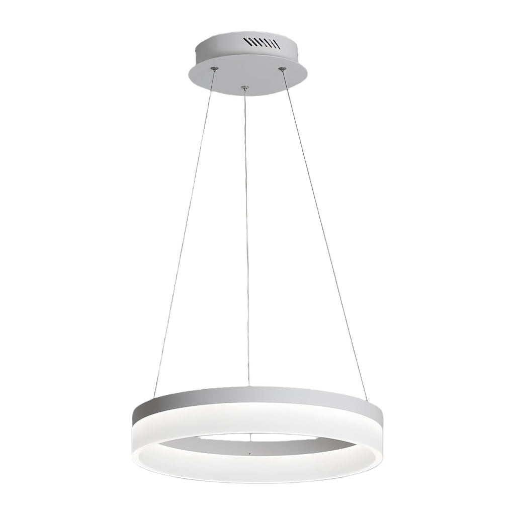 Black Ring Pendant Light - Modern Aluminum LED Ceiling Fixture