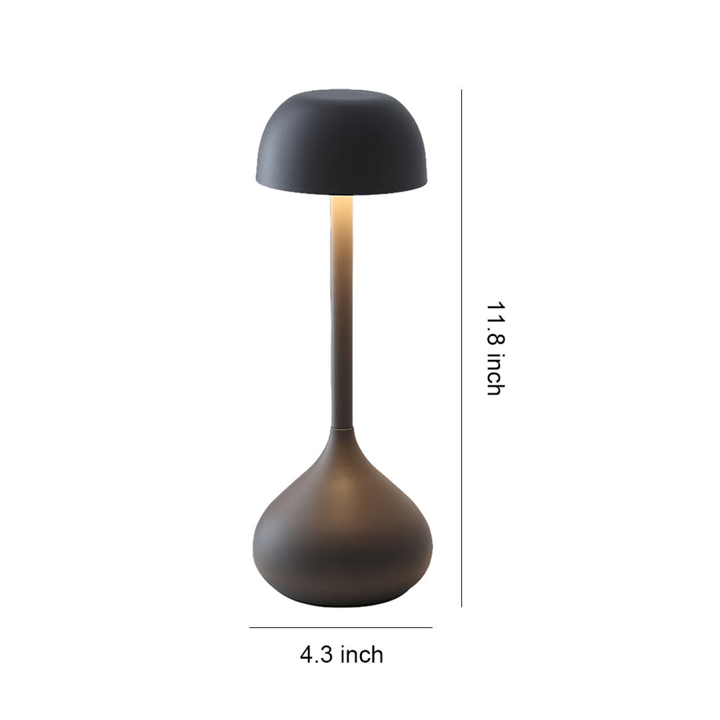 Rustic Gourd Shaped Rechargeable Metal Table Lamp - Minimalist Design for Home Decor