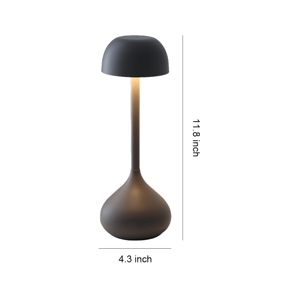 Rustic Gourd Shaped Rechargeable Metal Table Lamp - Minimalist Design for Home Decor