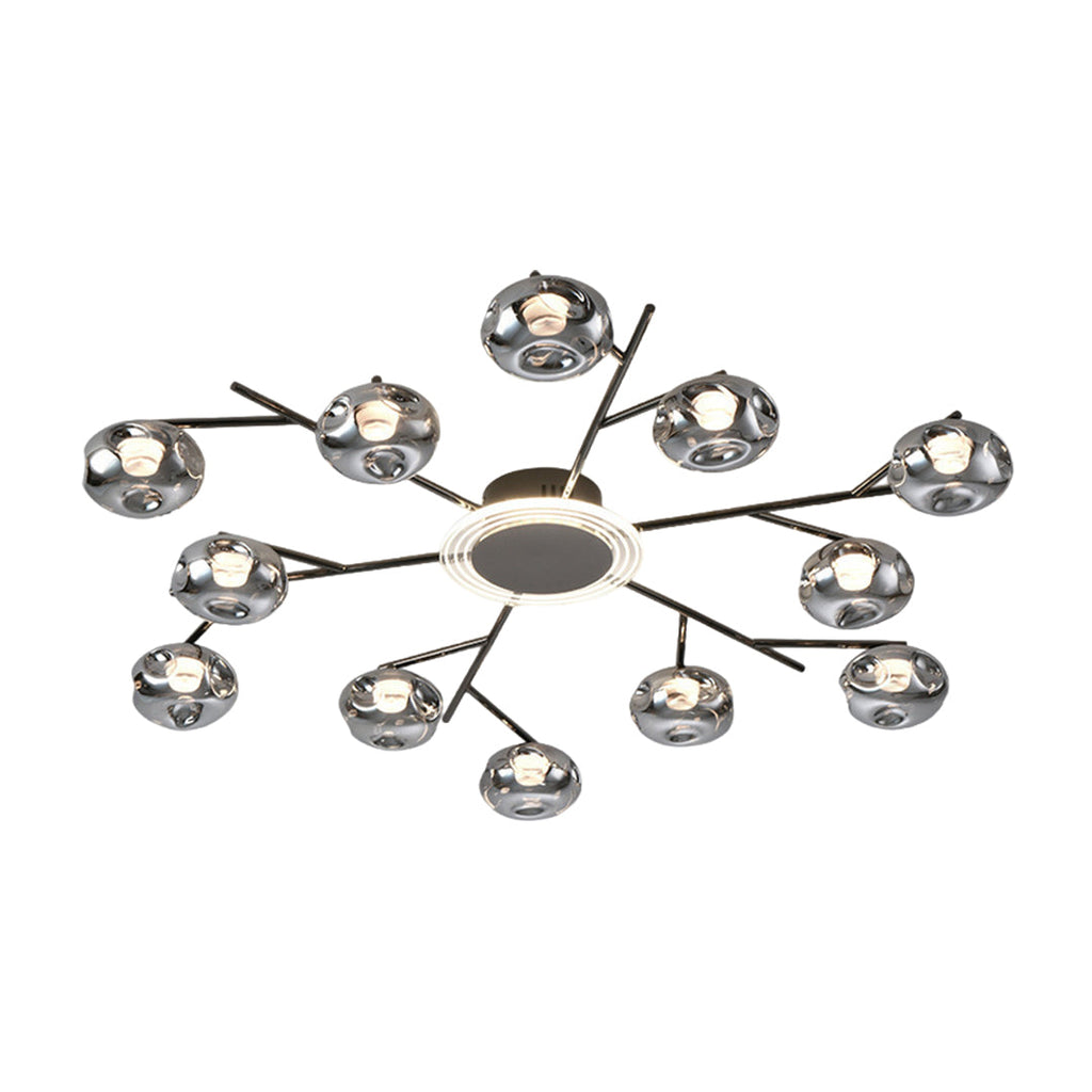 Round Large Semi Flush Mount Ceiling Light - Branching Design for Elegant Illumination