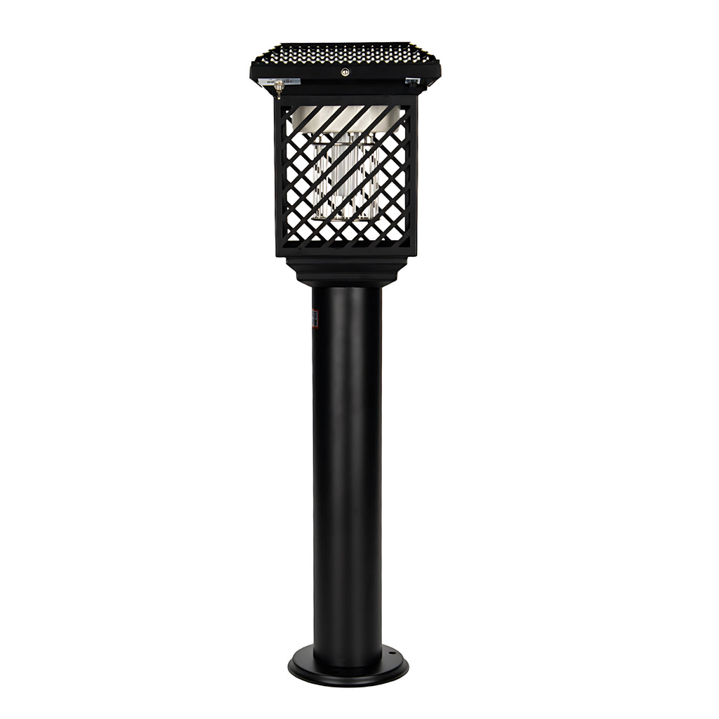 Compact Solar-Powered Black Landscape Lighting - Waterproof Stainless Steel Outdoor Fixtures