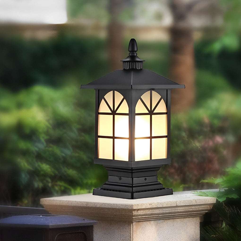 Modern Waterproof Street Light Pillar - Retro Outdoor Lighting Solution
