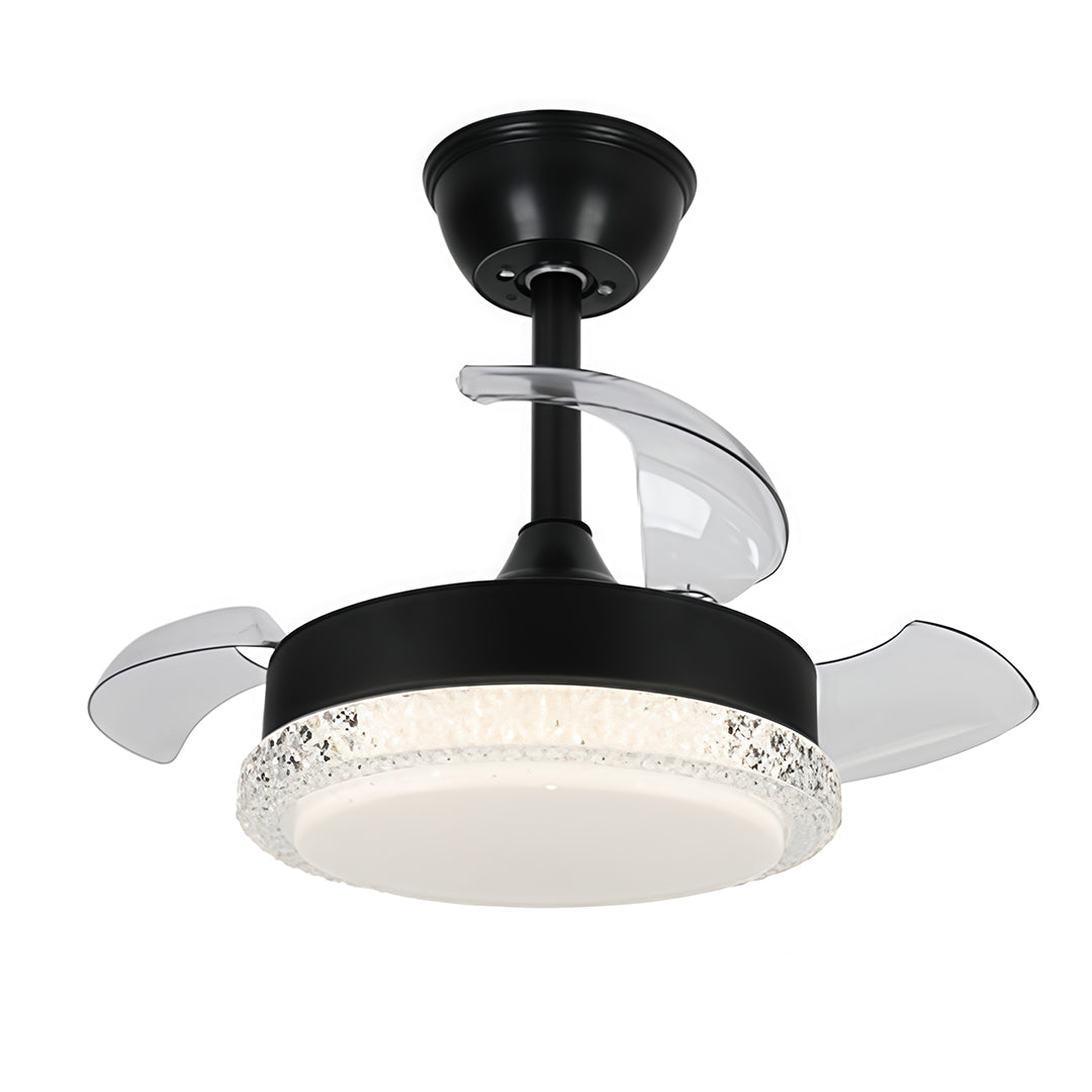 3-Blade Flush Mount Ceiling Fan with Light - Quiet Modern Lamp