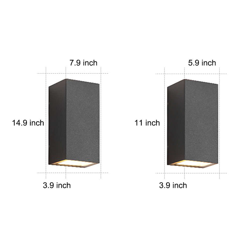 Black Up Down Waterproof LED Wall Light - Modern Exterior Lighting