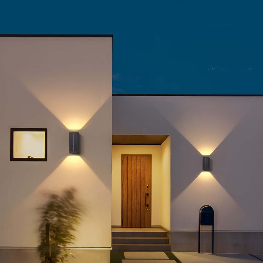 Black Up Down Wall Light - Modern Waterproof LED Fixture for Exterior & Interior Use