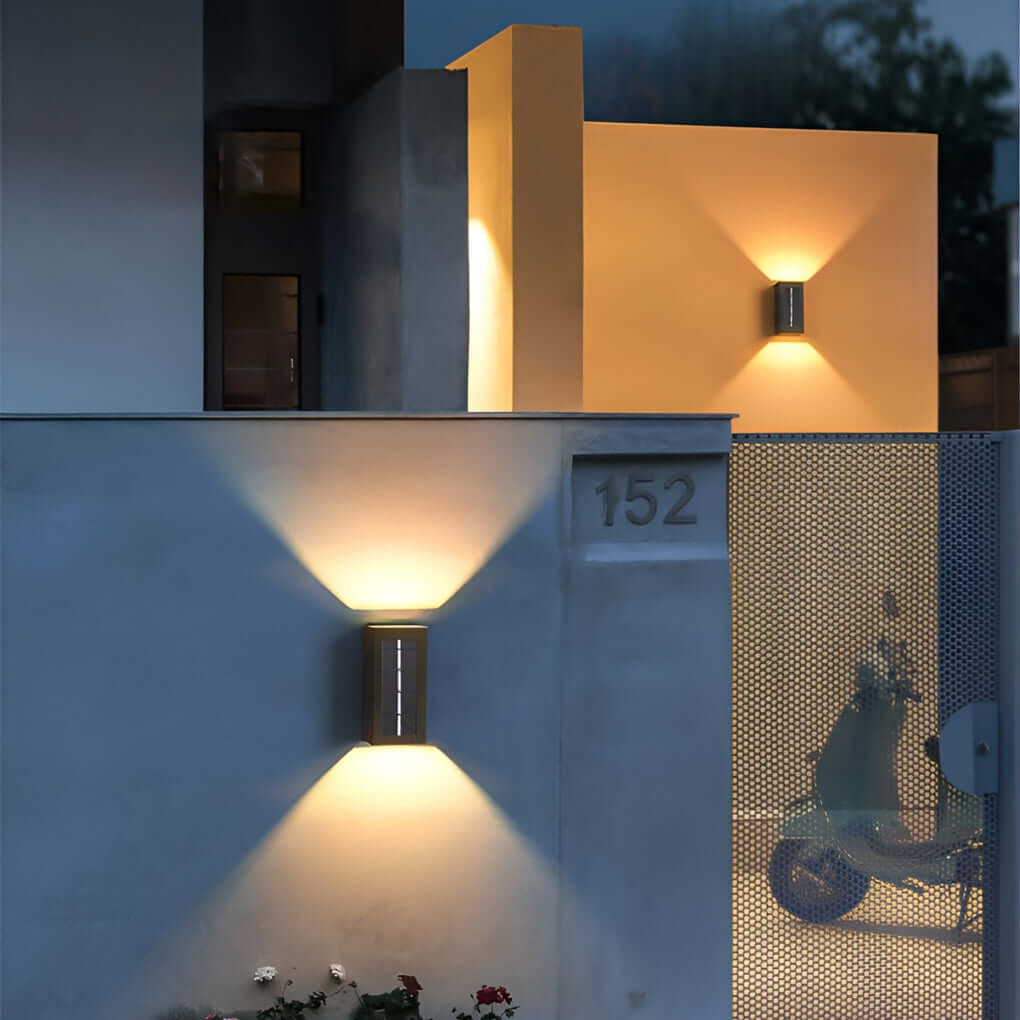 Black Up Down Wall Light - Modern Waterproof LED Fixture for Exterior & Interior Use