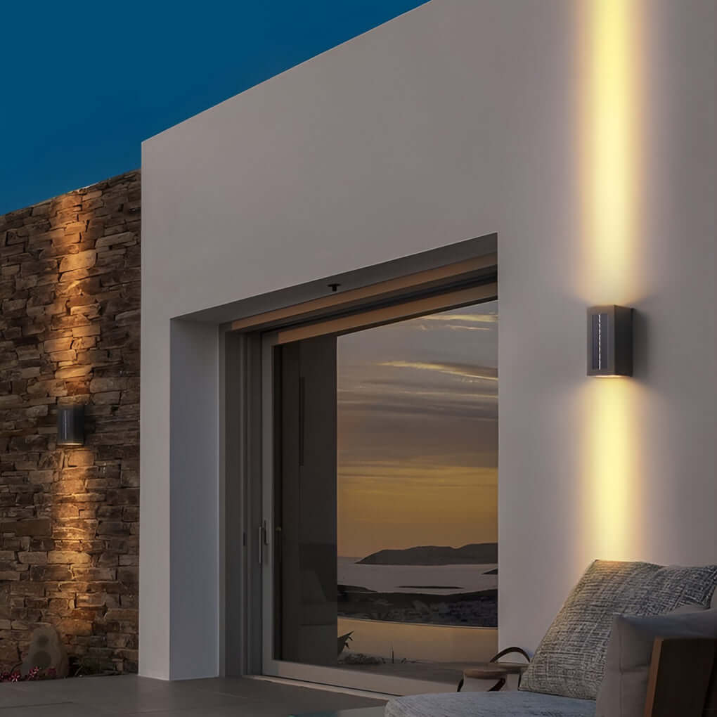 Black Up Down Waterproof LED Wall Light - Modern Exterior Lighting
